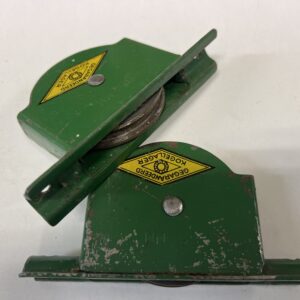 Rolslot 65mm - groen staal met stalen wiel